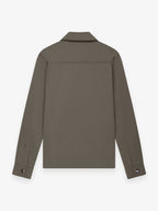 Wool Stretch Zip Overshirt | Taupe