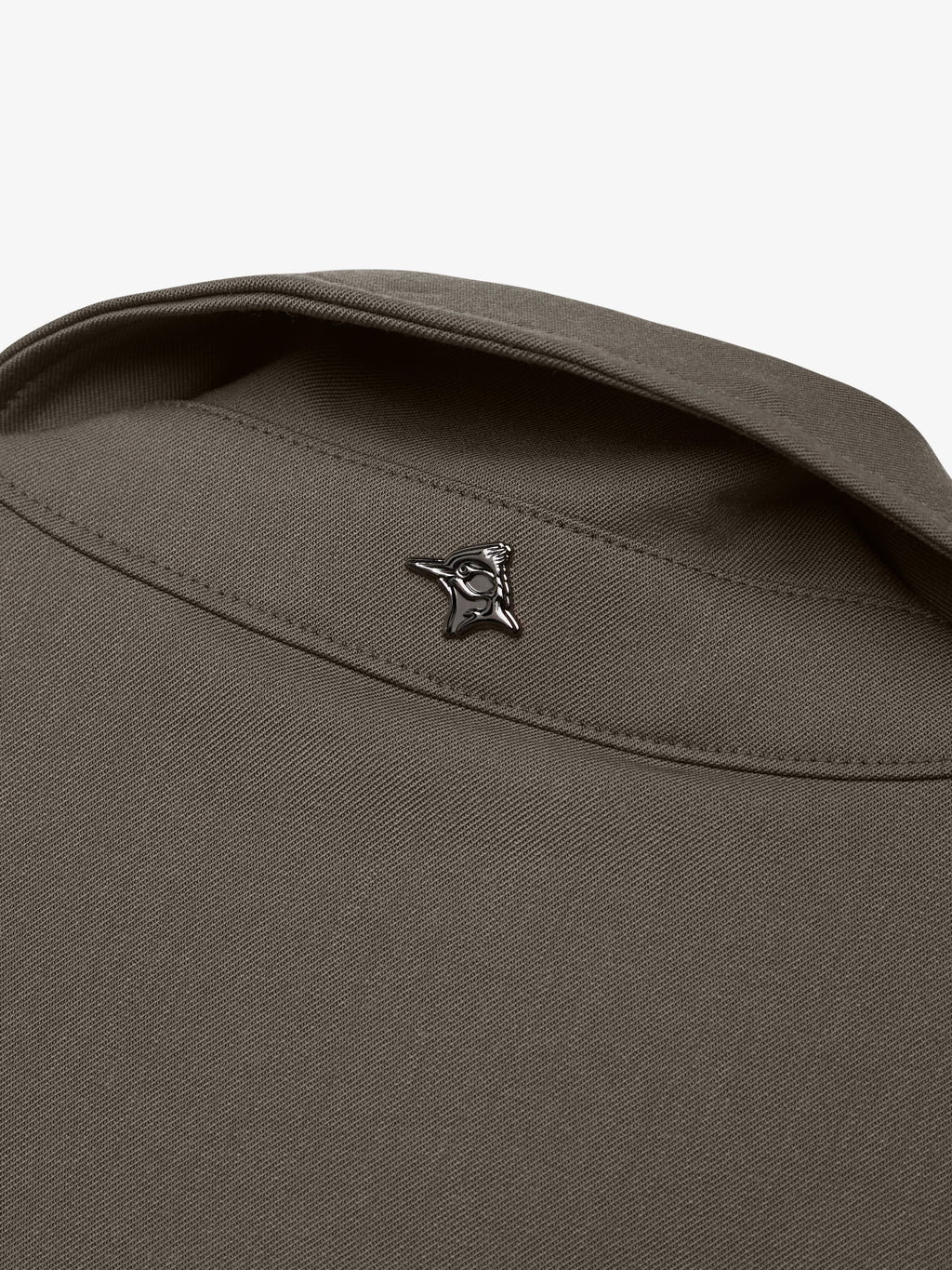 Wool Stretch Zip Overshirt | Taupe