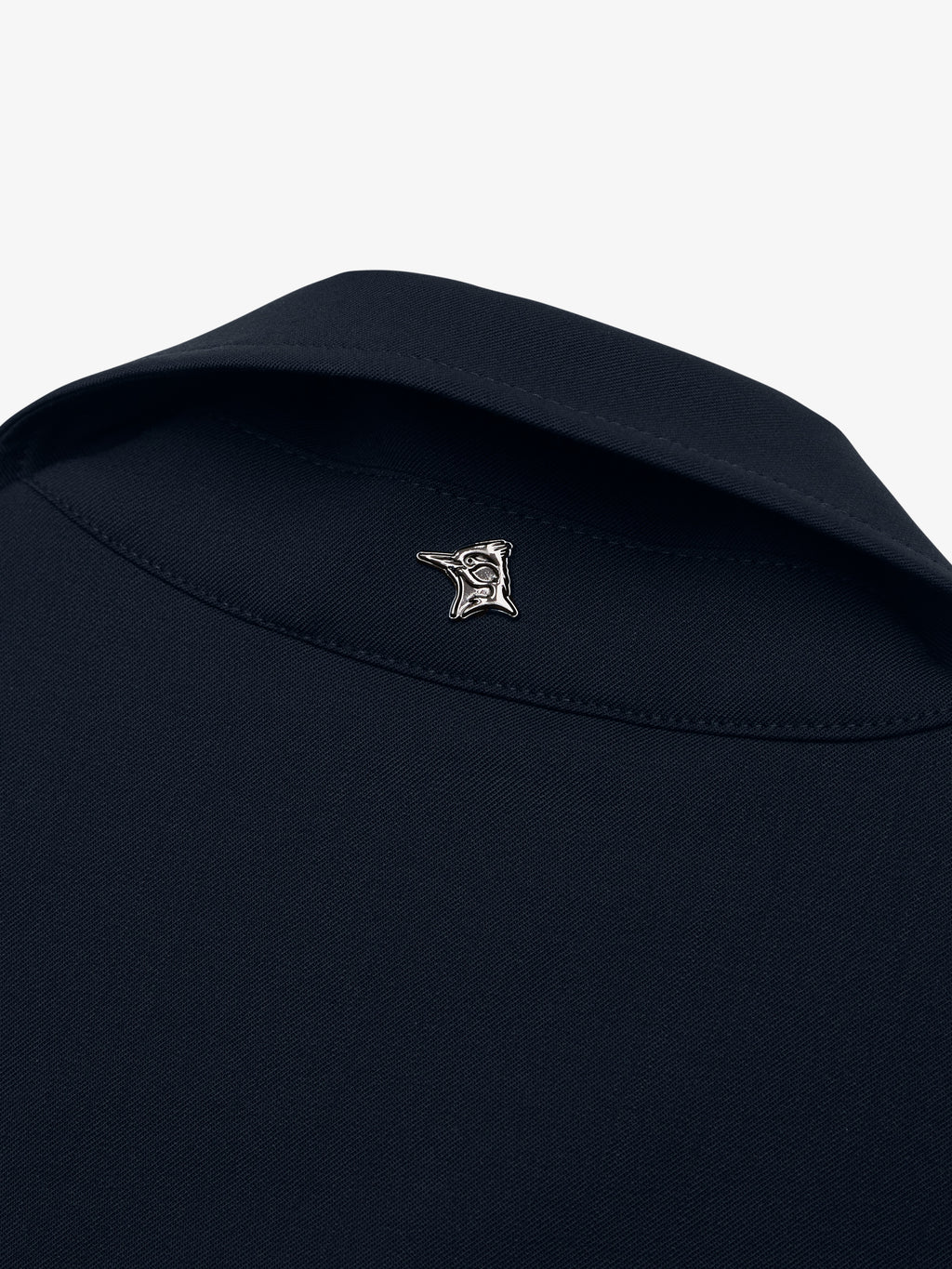 Wool Stretch Zip Overshirt | Dark Navy