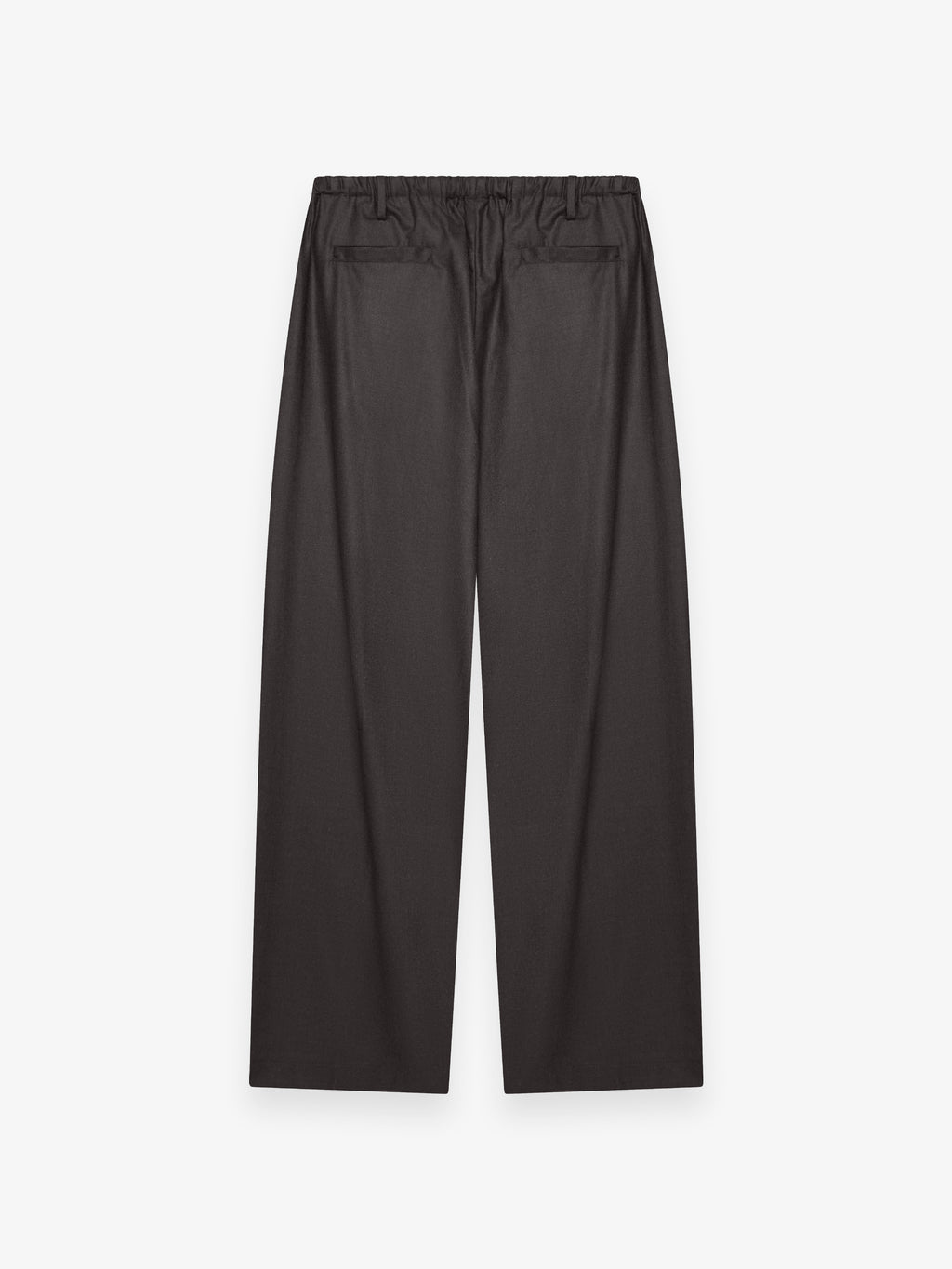 Flannel Stretch Barrel Leg Trousers | Dark Brown Melange