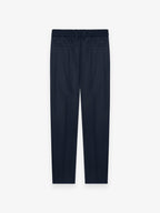 Flannel Stretch Tapered Trousers | Dark Navy