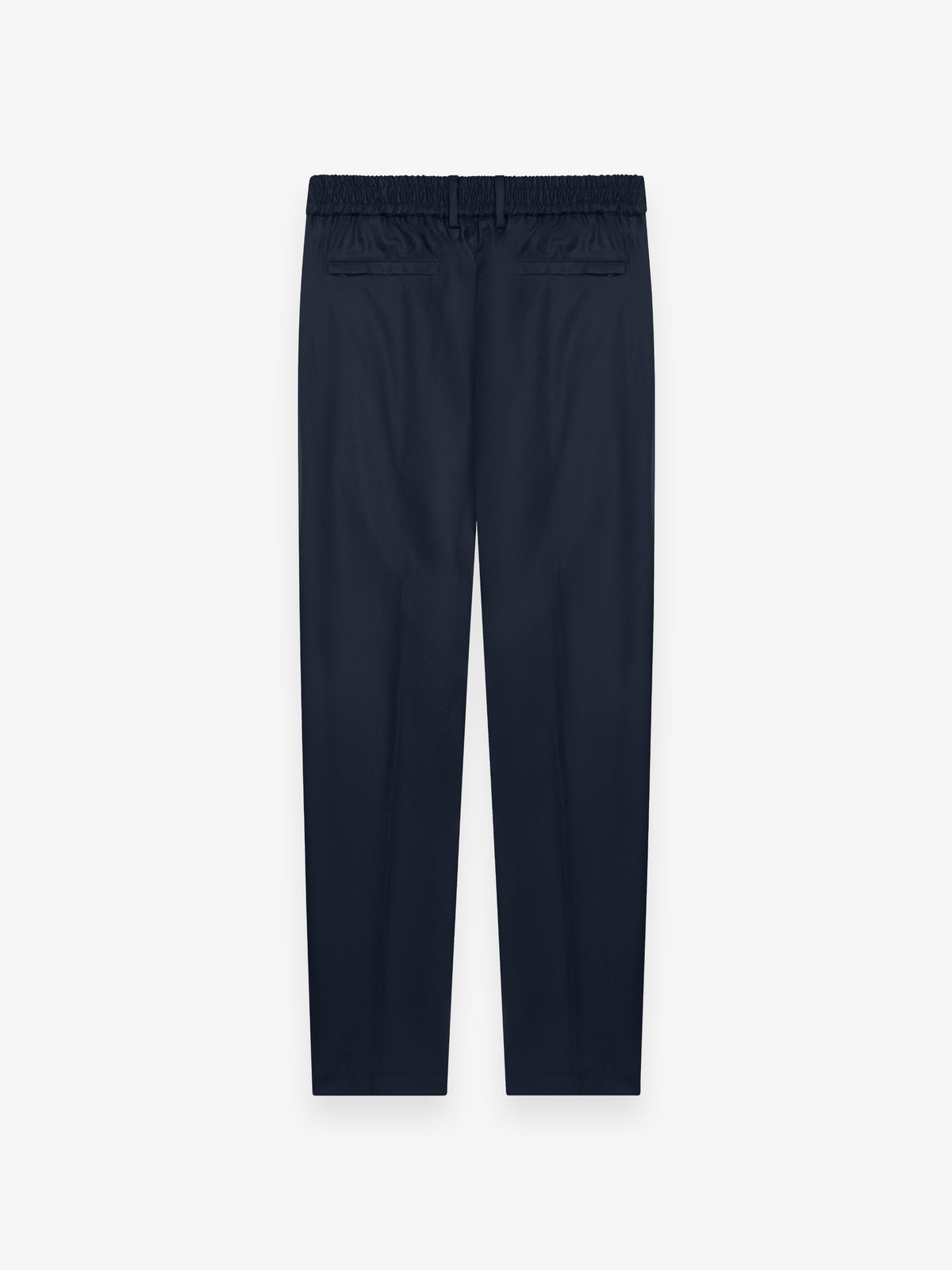 Flannel Stretch Tapered Trousers | Dark Navy