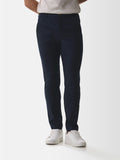 Flannel Stretch Tapered Trousers | Dark Navy