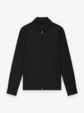 Flannel Stretch Zip Overshirt | Black