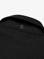Flannel Stretch Zip Overshirt | Black