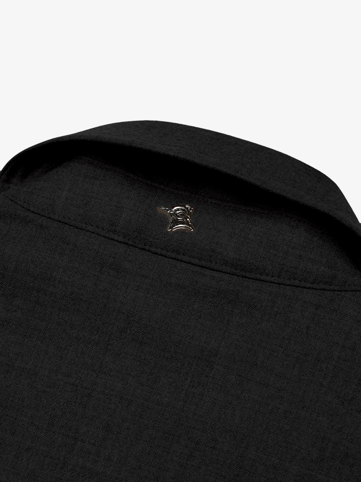 Flannel Stretch Zip Overshirt | Black