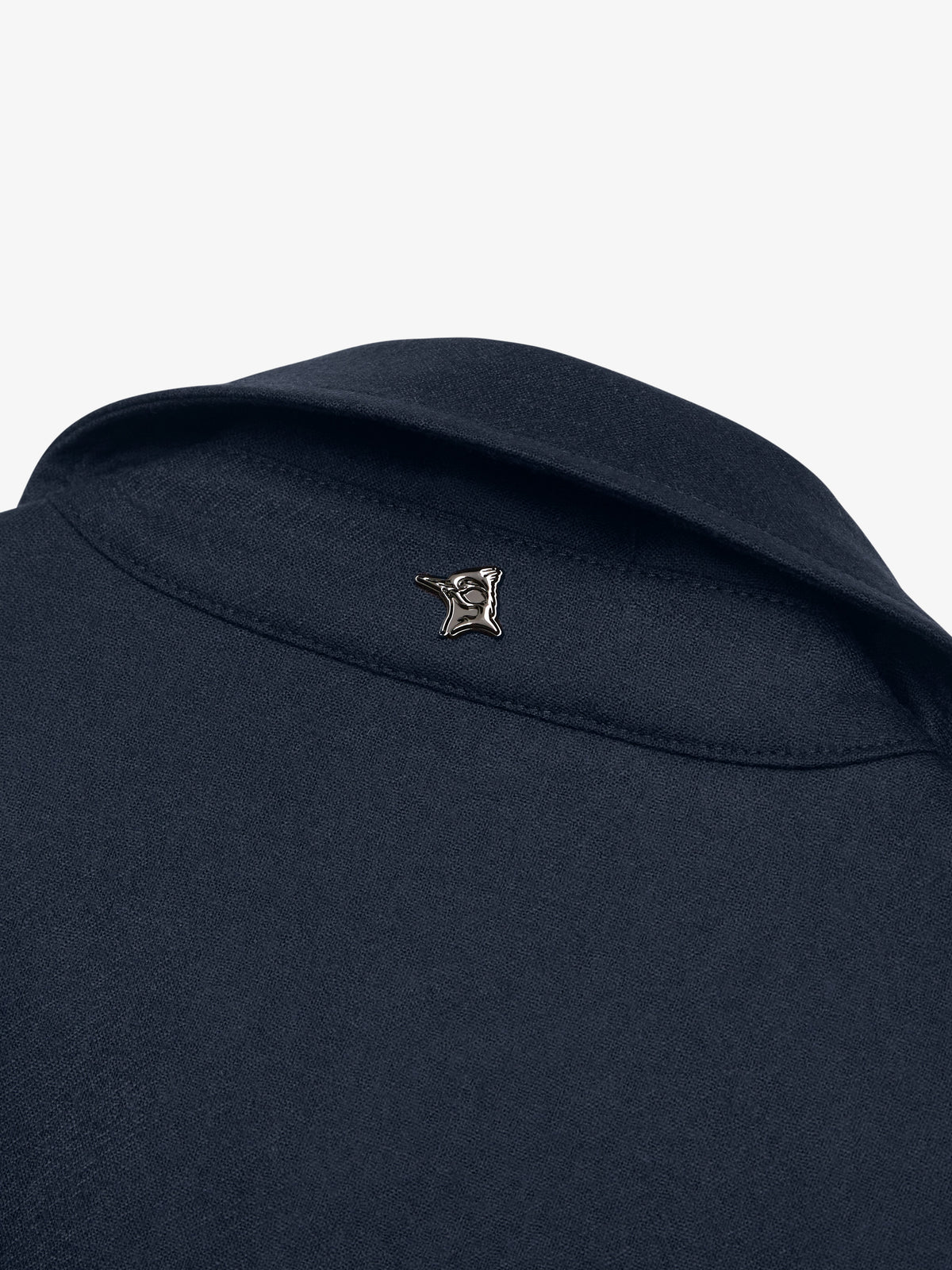 Flannel Stretch Zip Overshirt | Dark Navy