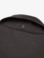 Flannel Stretch Zip Overshirt | Dark Brown Melange