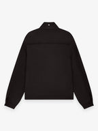 Cashmere Funnel Neck Jacket | Dark Brown Melange