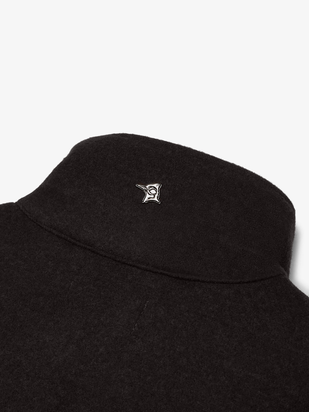 Cashmere Funnel Neck Jacket | Dark Brown Melange