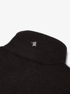 Cashmere Funnel Neck Jacket | Dark Brown Melange