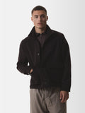 Cashmere Funnel Neck Jacket | Dark Brown Melange