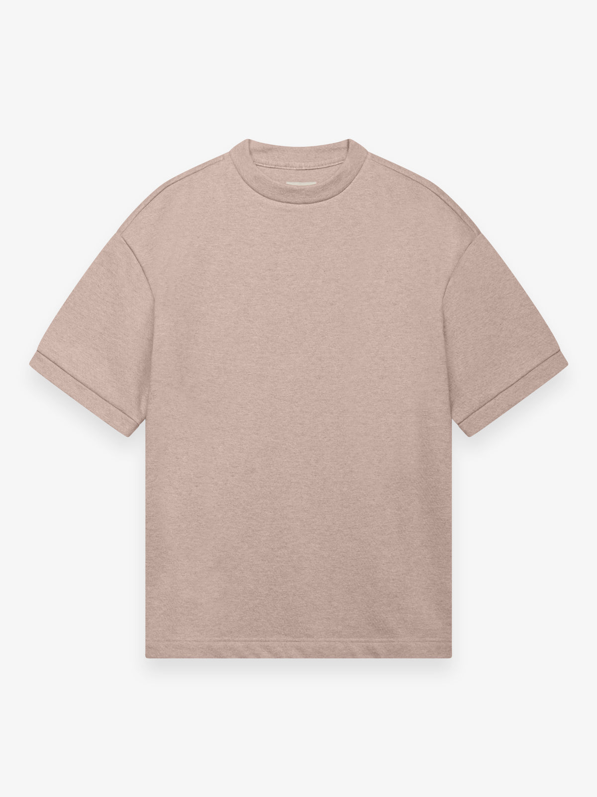 Fleece Oversized T-Shirt | Light Taupe Melange