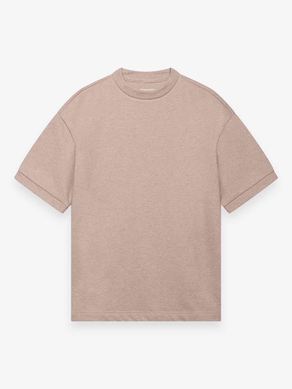 Fleece Oversized T-Shirt | Light Taupe Melange