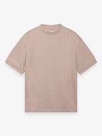 Fleece Oversized T-Shirt | Light Taupe Melange