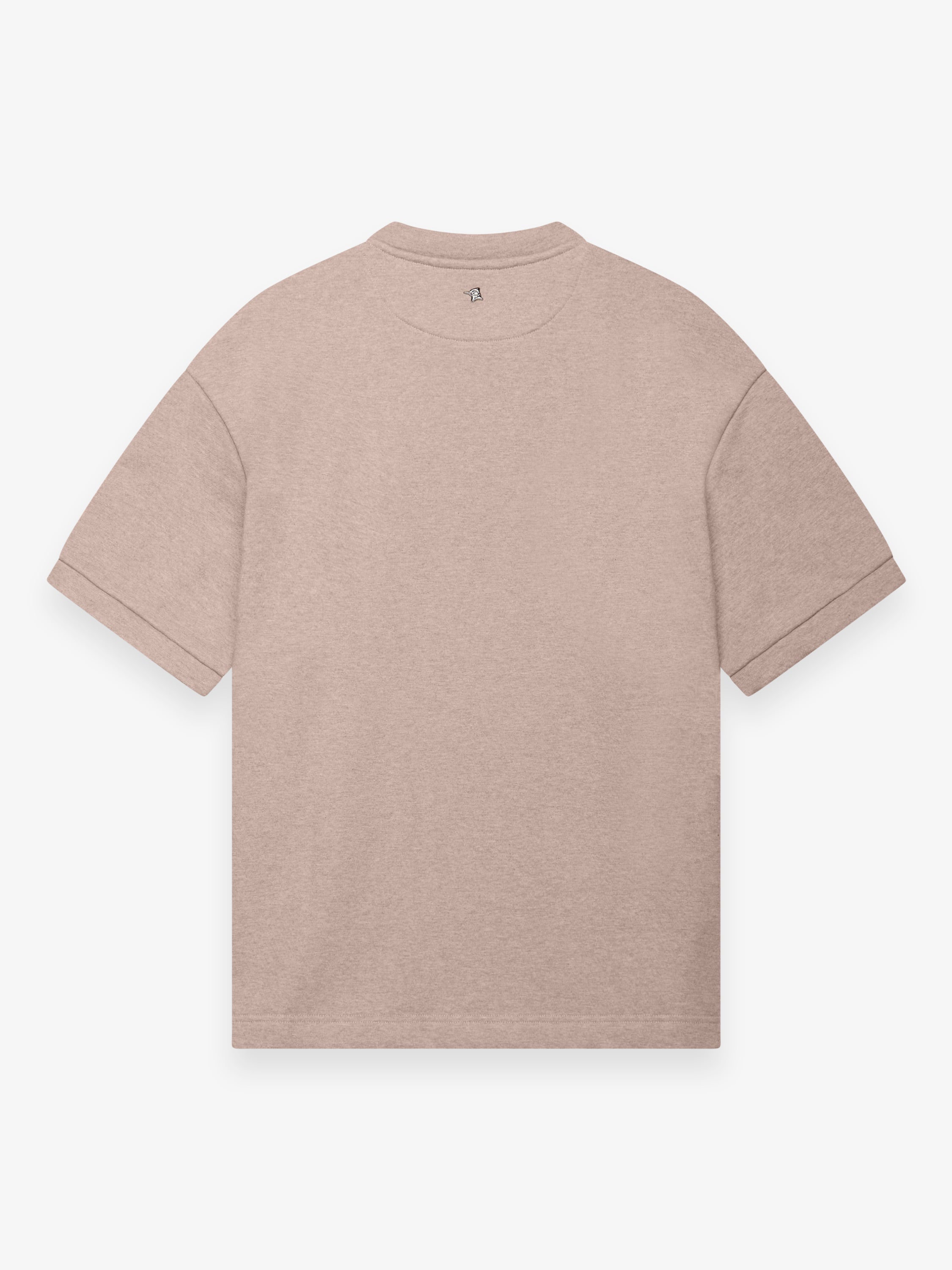 Fleece Oversized T-Shirt | Light Taupe Melange