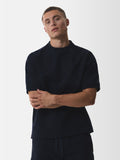 Fleece Oversized T-Shirt | Dark Navy