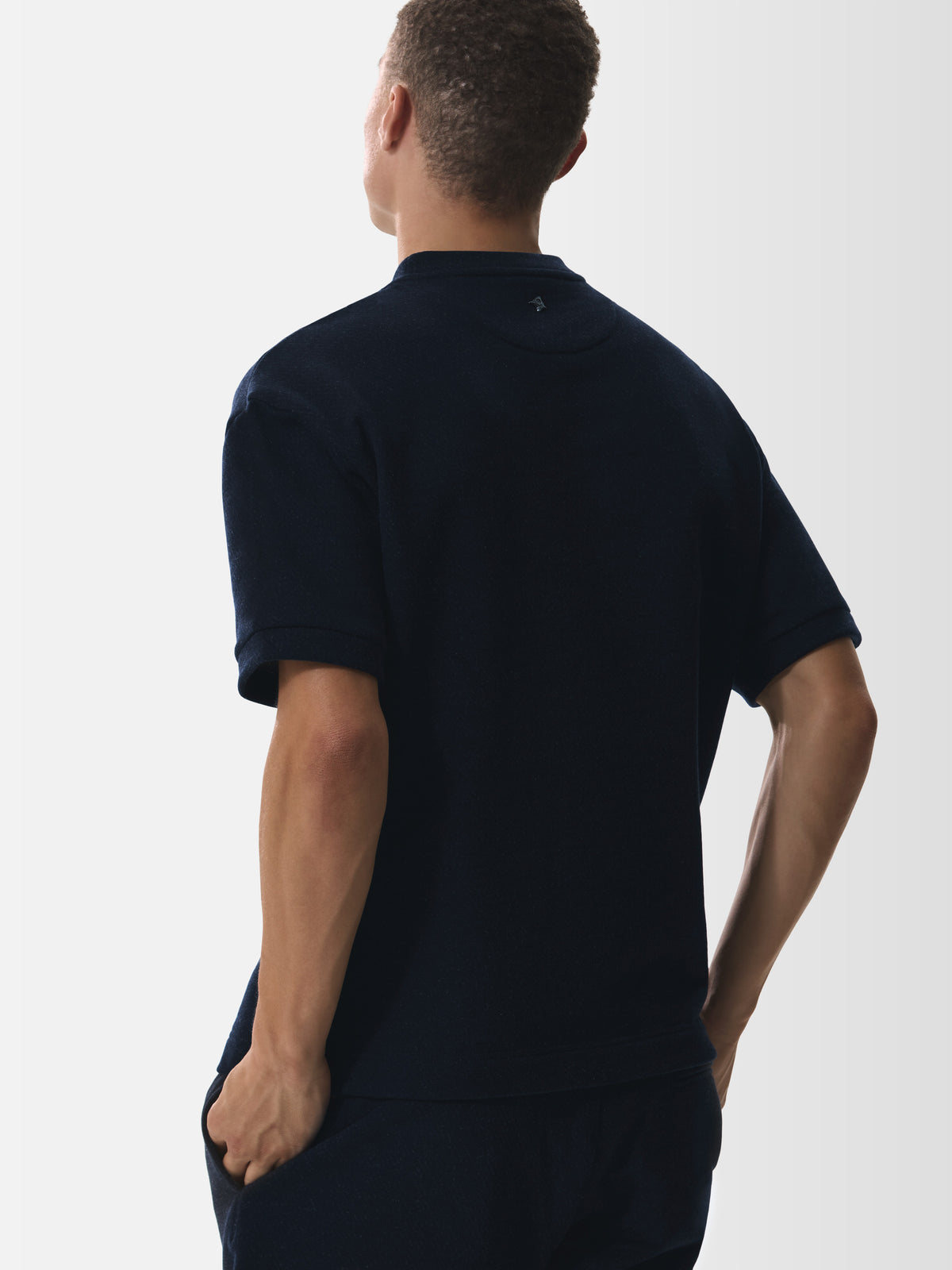 Fleece Oversized T-Shirt | Dark Navy