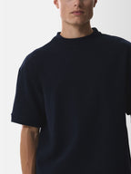 Fleece Oversized T-Shirt | Dark Navy