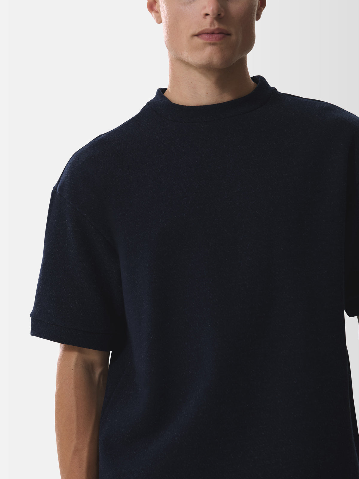 Fleece Oversized T-Shirt | Dark Navy
