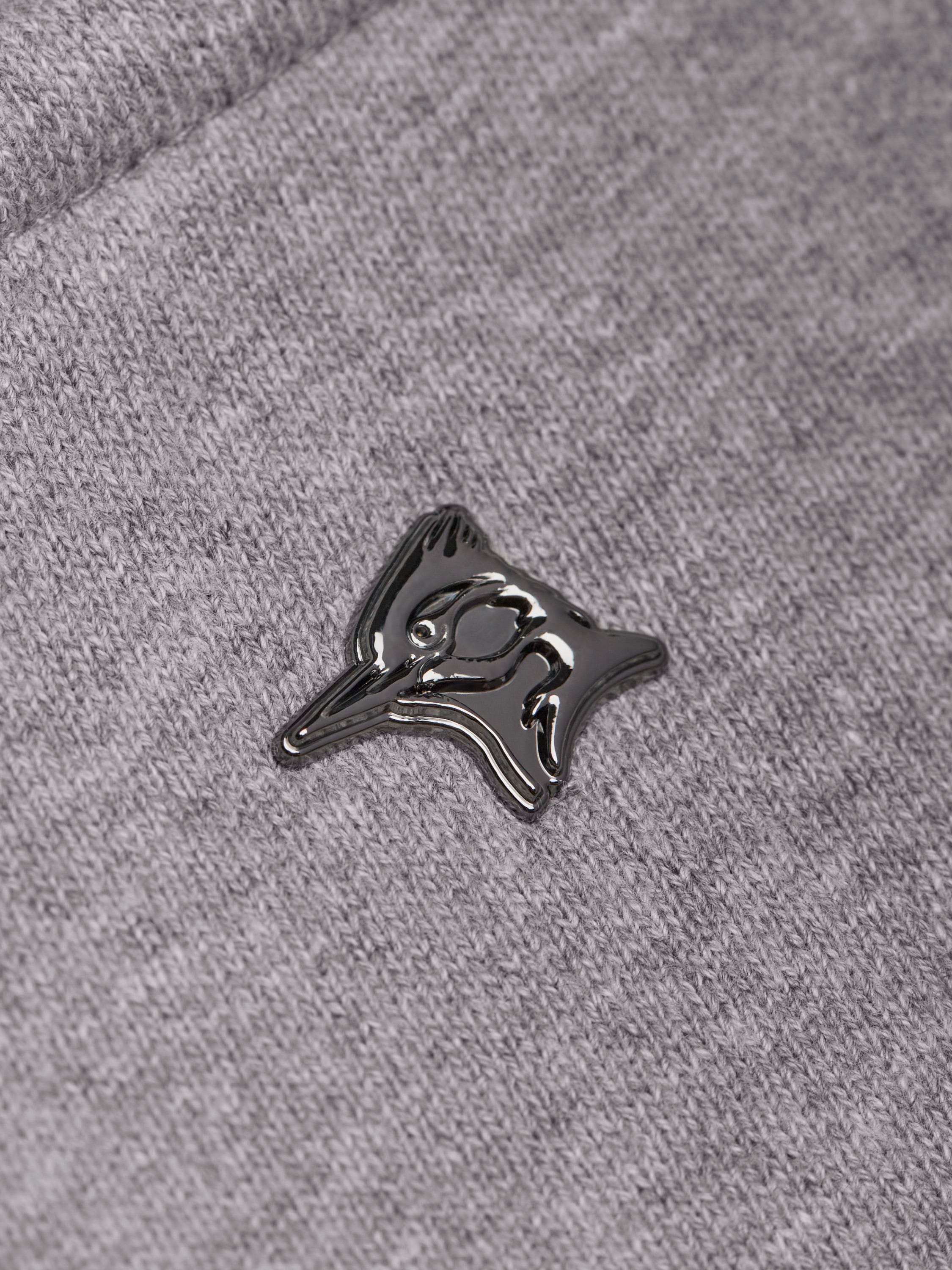 Fleece Oversized T-Shirt | Light Grey Melange