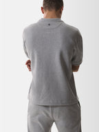 Fleece Oversized T-Shirt | Light Grey Melange