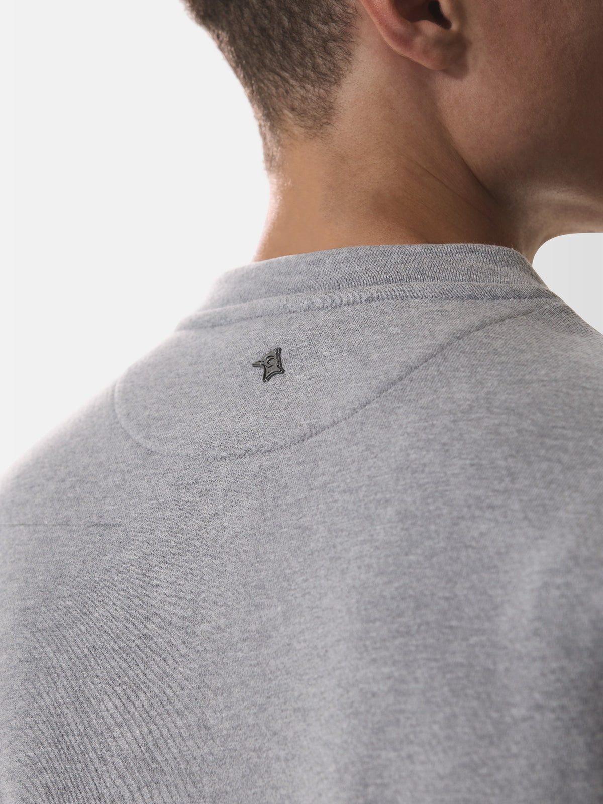 Fleece Oversized T-Shirt | Light Grey Melange