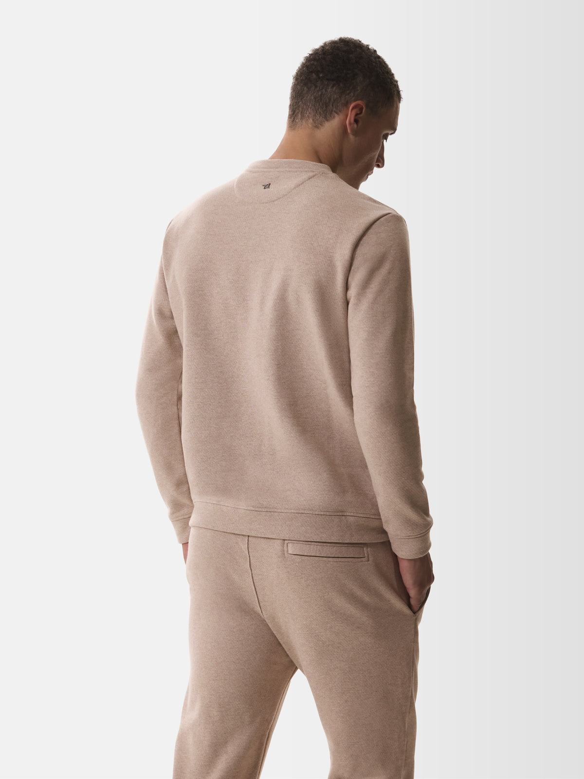 Fleece Sweater L/S | Light Taupe Melange