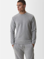 Fleece Sweater L/S | Light Grey Melange