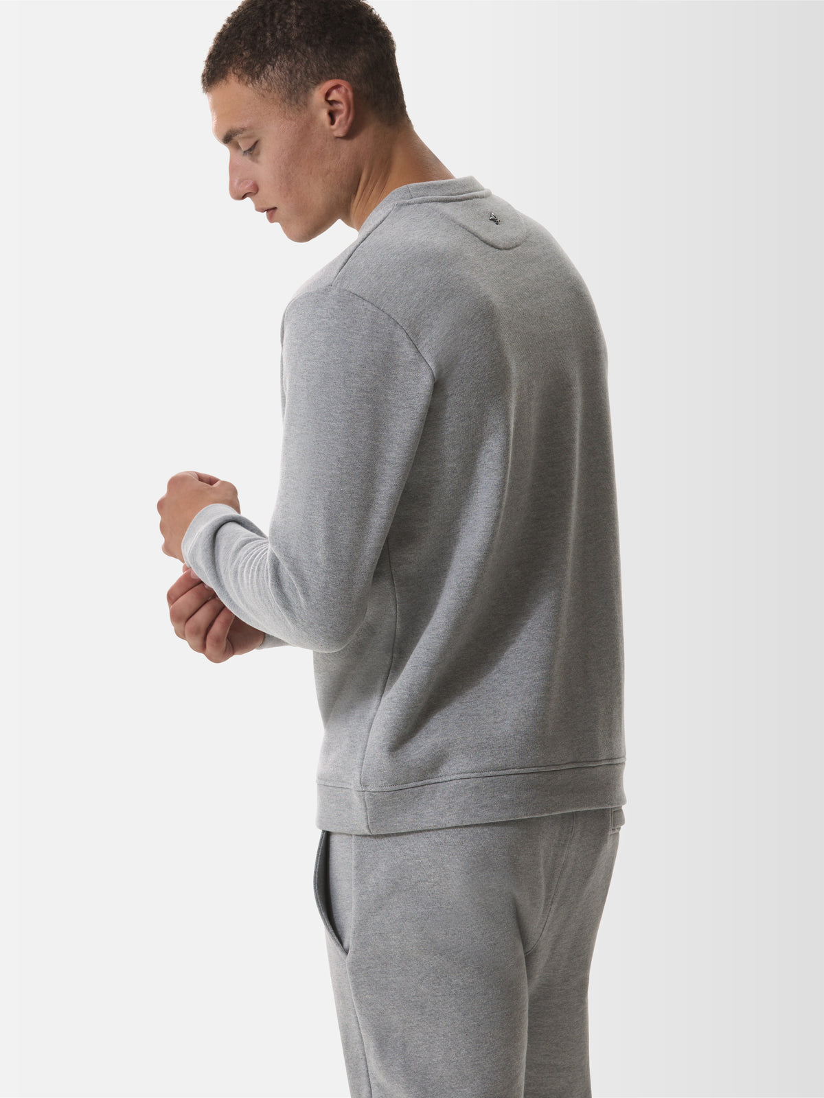 Fleece Sweater L/S | Light Grey Melange