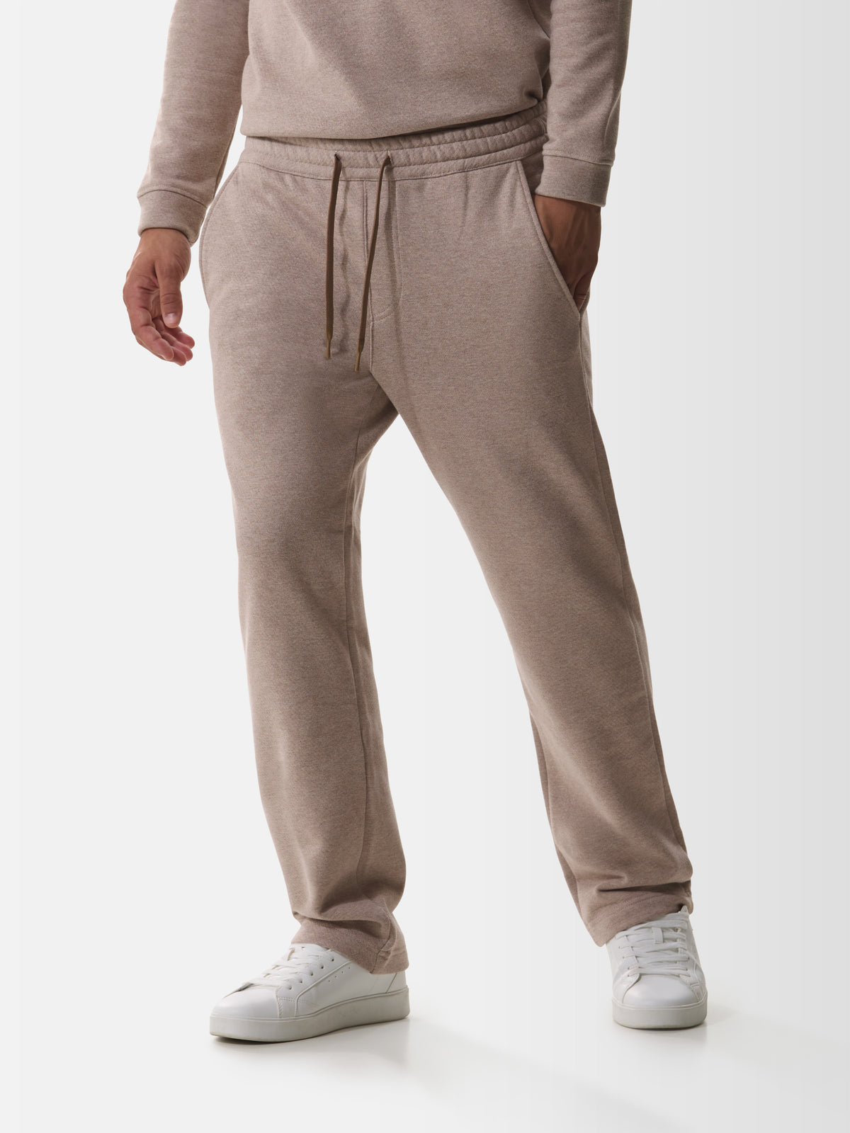 Fleece Sport Trousers | Light Taupe Melange