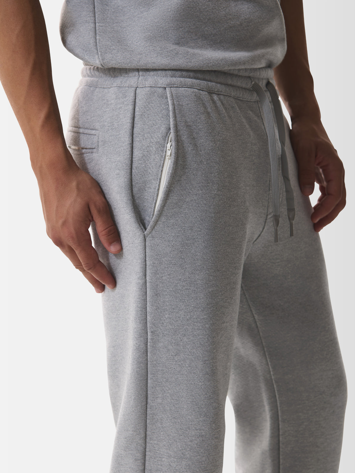 Fleece Sport Trousers | Light Grey Melange