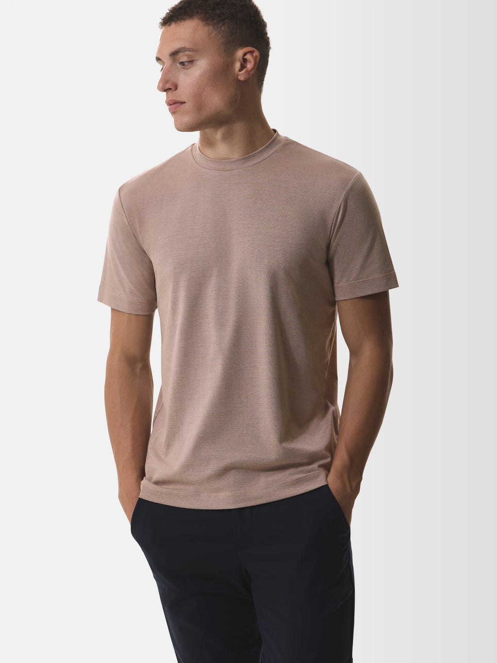 Single Jersey Supima T-Shirt | Light Taupe Melange