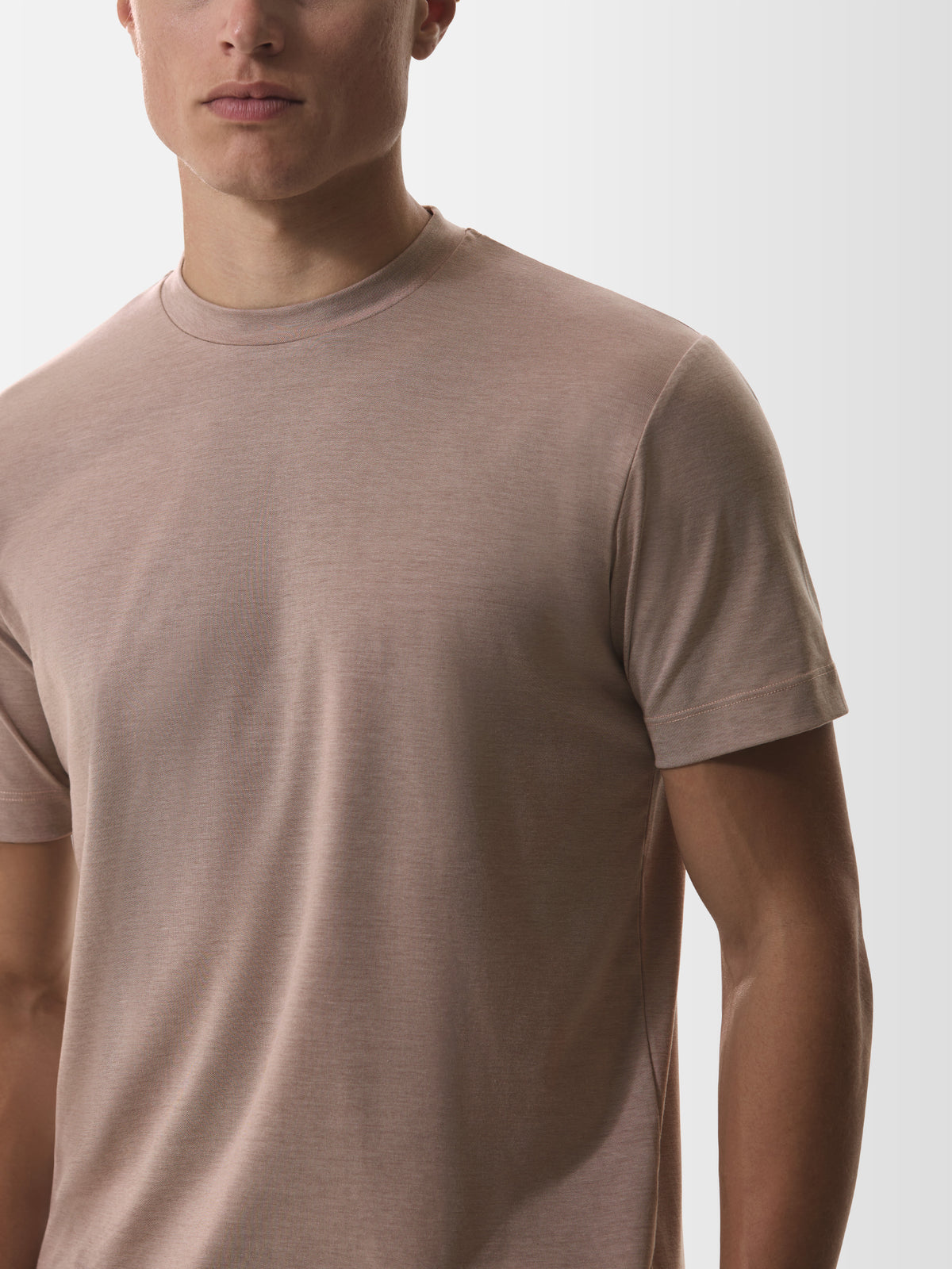 Single Jersey Supima T-Shirt | Light Taupe Melange