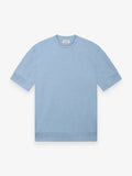 Single Jersey Supima Cuffed T-Shirt | Light Blue Melange