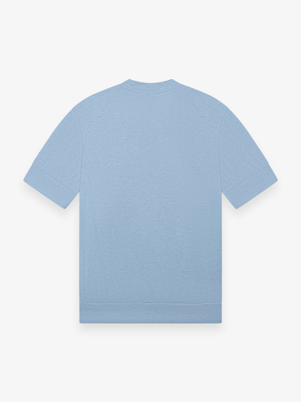 Single Jersey Supima Cuffed T-Shirt | Light Blue Melange