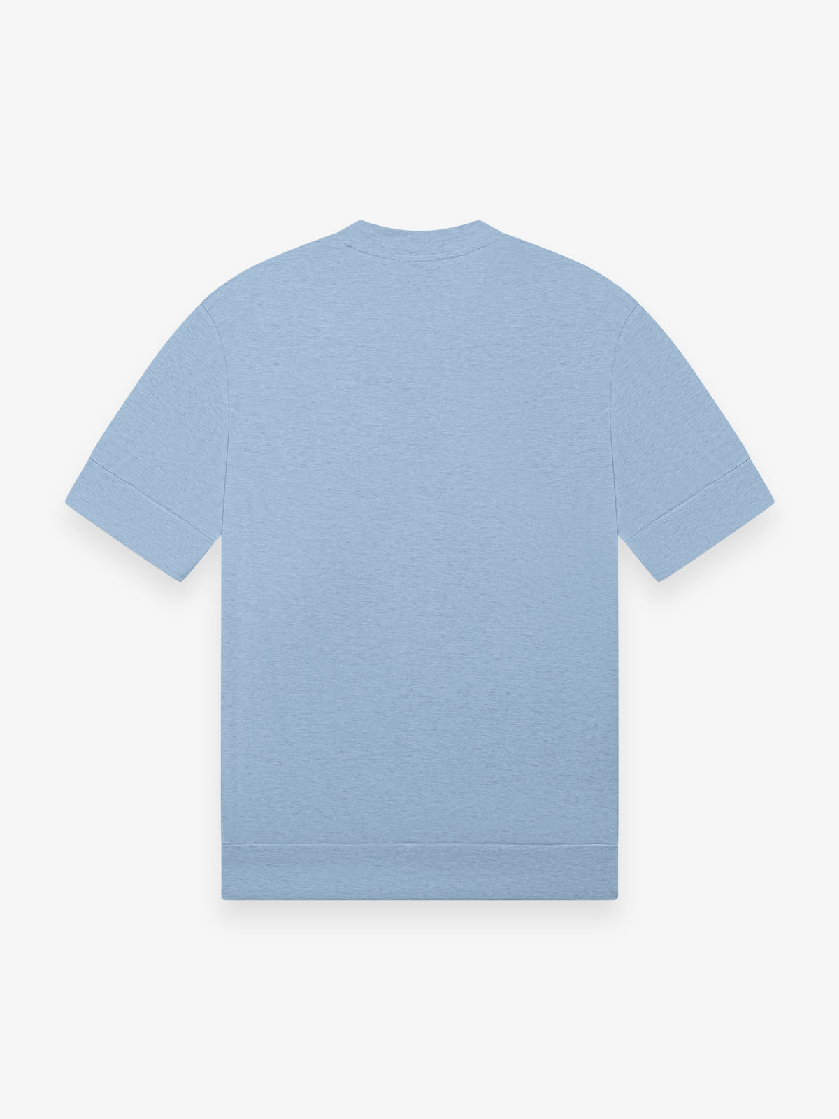 Single Jersey Supima Cuffed T-Shirt | Light Blue Melange