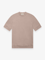 Single Jersey Supima Cuffed T-Shirt | Light Taupe Melange