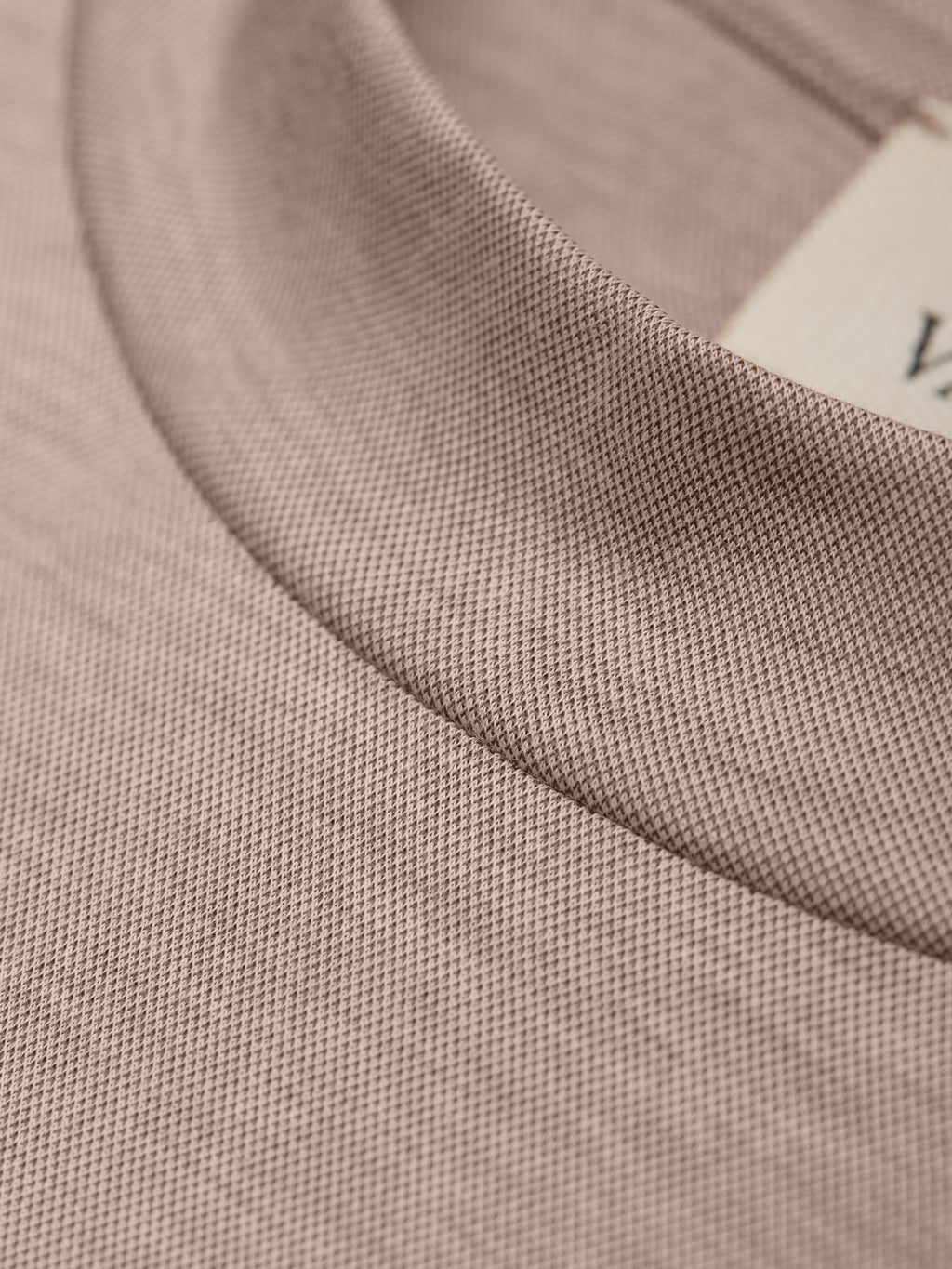 Single Jersey Supima Cuffed T-Shirt | Light Taupe Melange