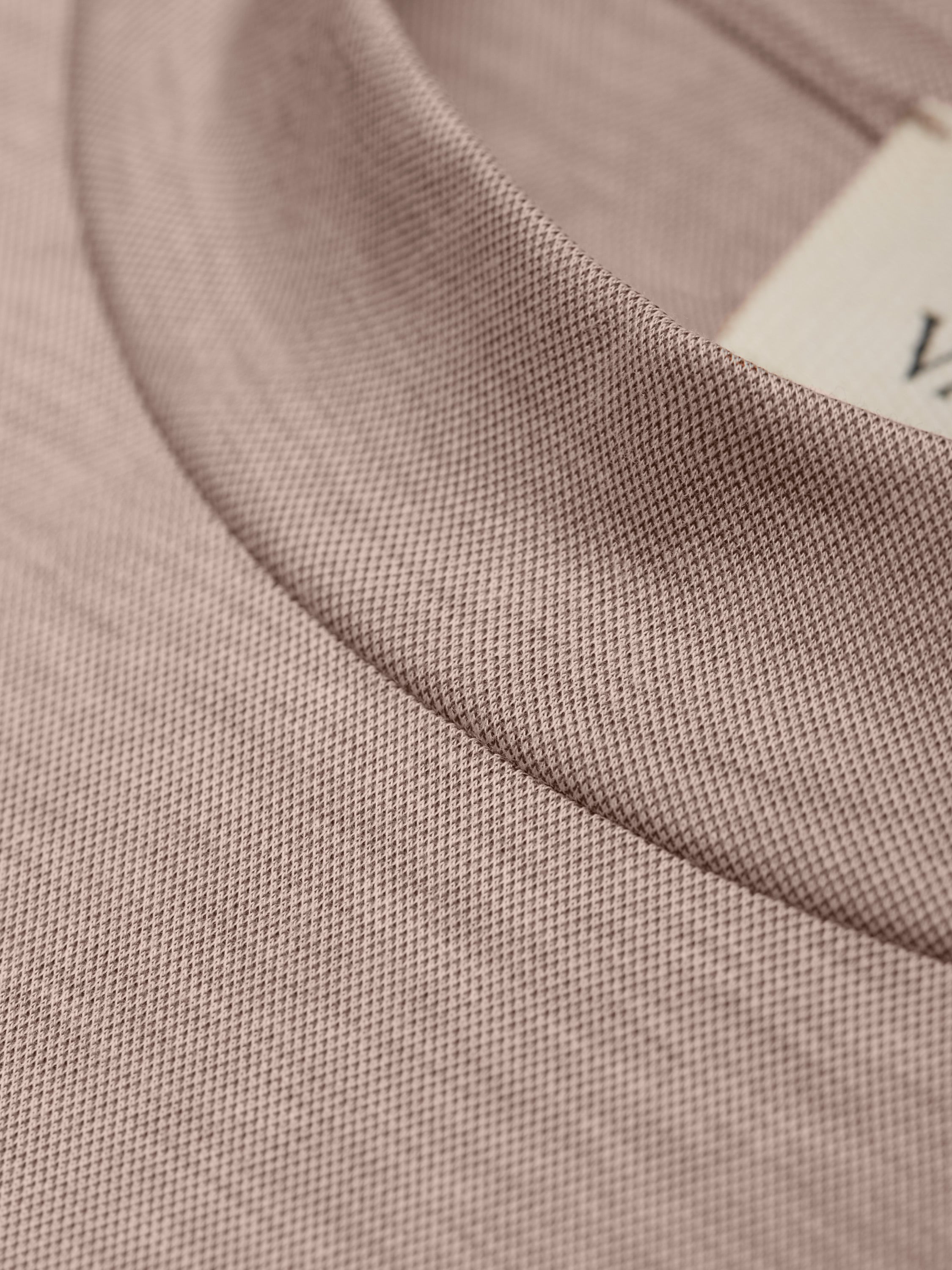 Single Jersey Supima Cuffed T-Shirt | Light Taupe Melange