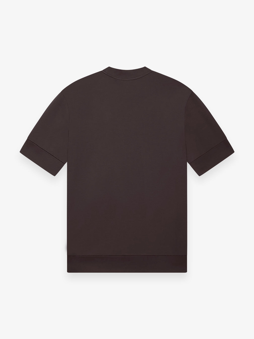 Single Jersey Supima Cuffed T-Shirt | Dark Brown