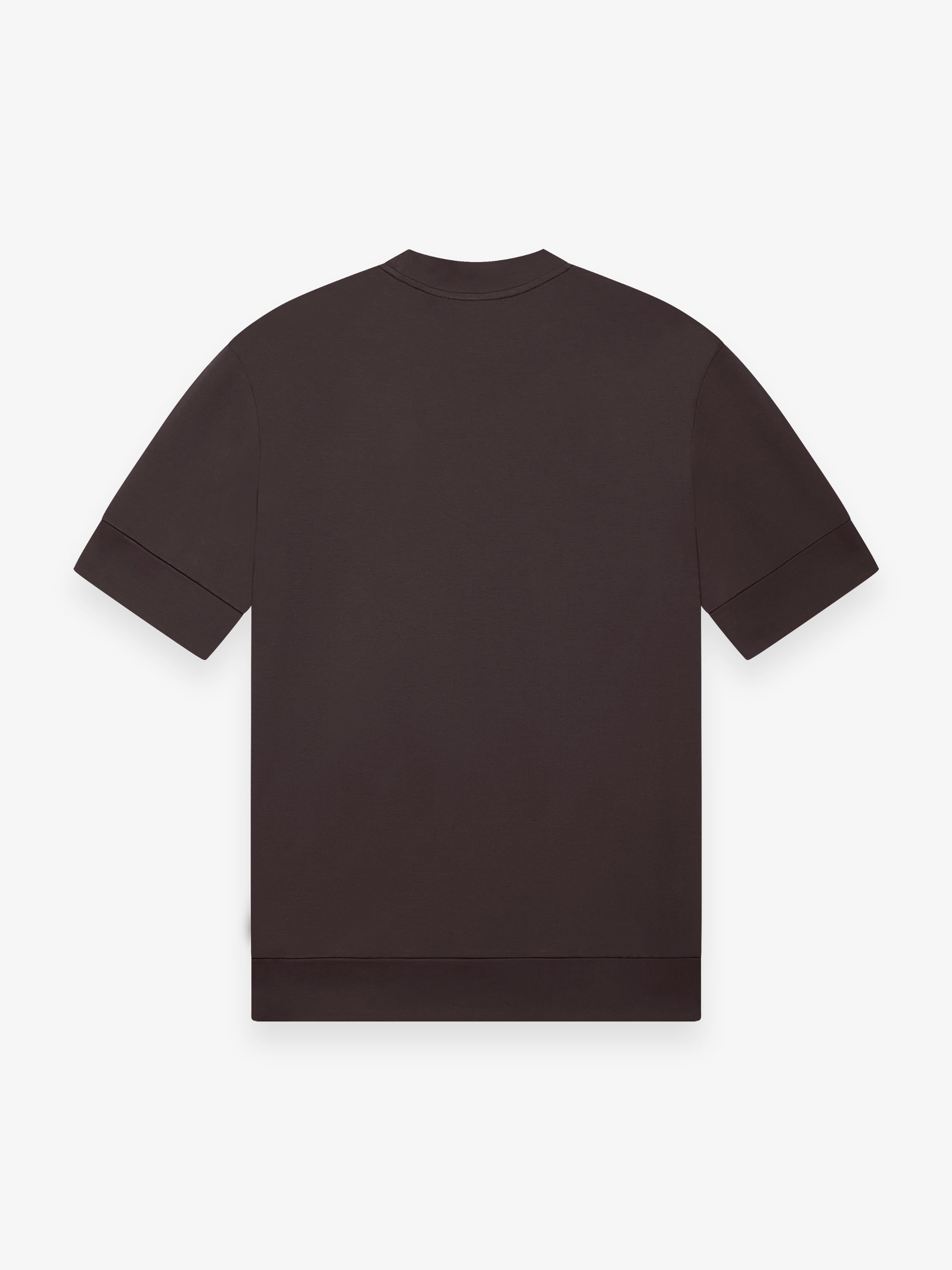 Single Jersey Supima Cuffed T-Shirt | Dark Brown