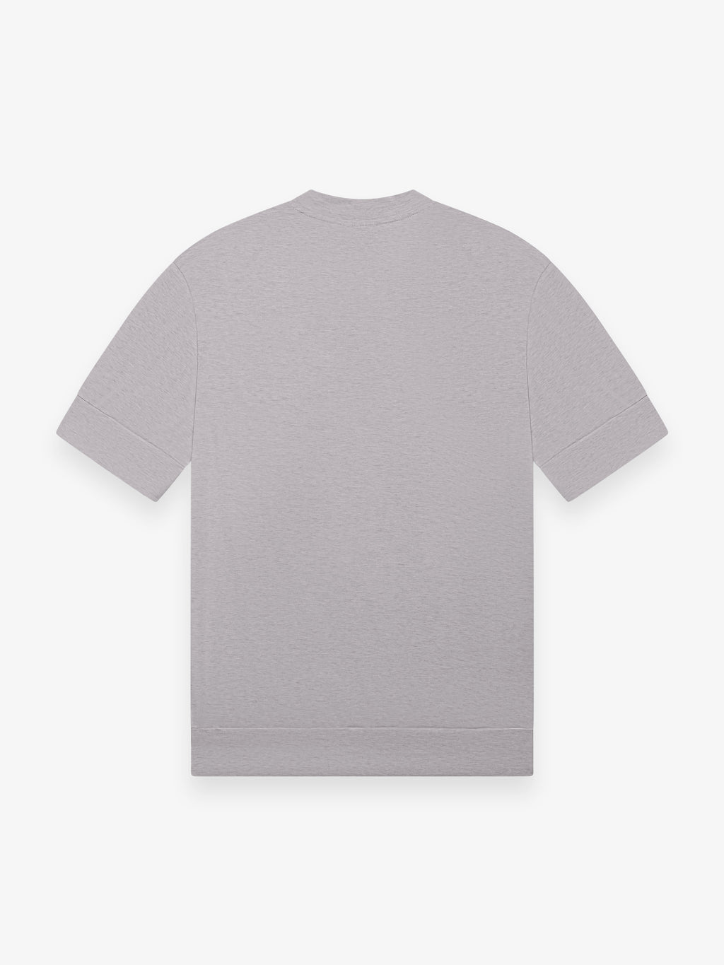 Single Jersey Supima Cuffed T-Shirt | Light Grey Melange