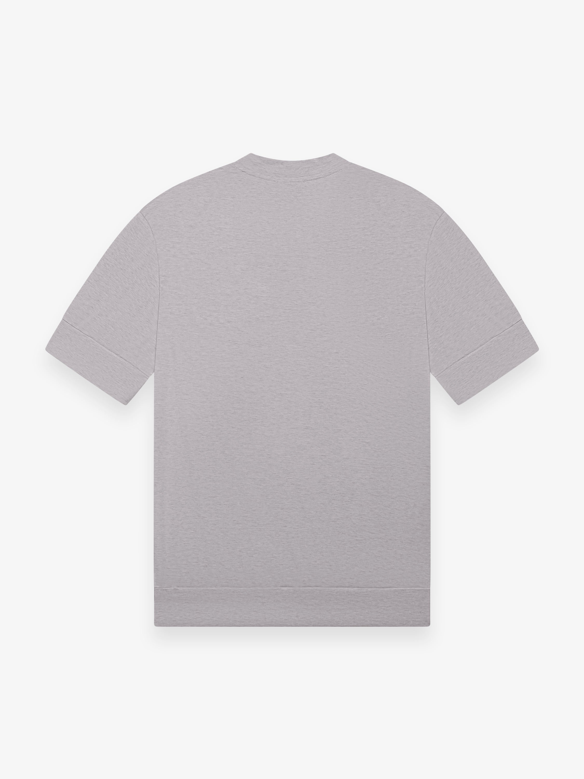 Single Jersey Supima Cuffed T-Shirt | Light Grey Melange
