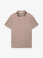 Single Jersey Supima Polo Schiller S/S | Light Taupe Melange