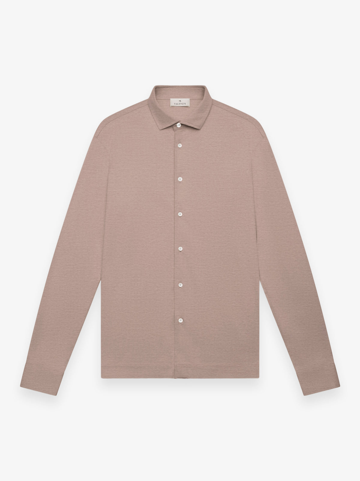 Single Jersey Supima Shirt L/S | Light Taupe Melange