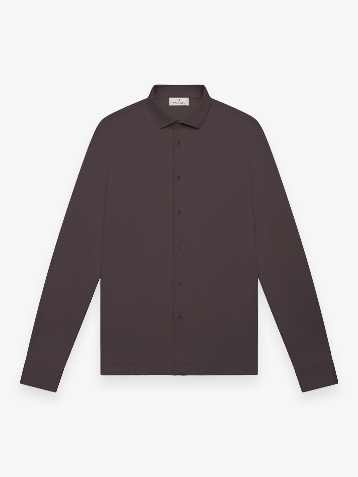 Single Jersey Supima Shirt L/S | Dark Brown