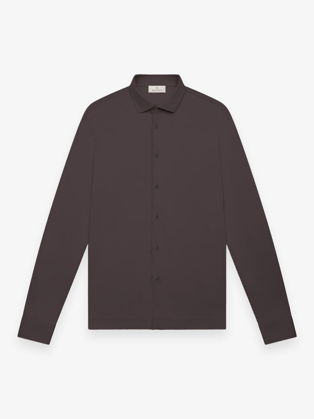 Single Jersey Supima Shirt L/S | Dark Brown