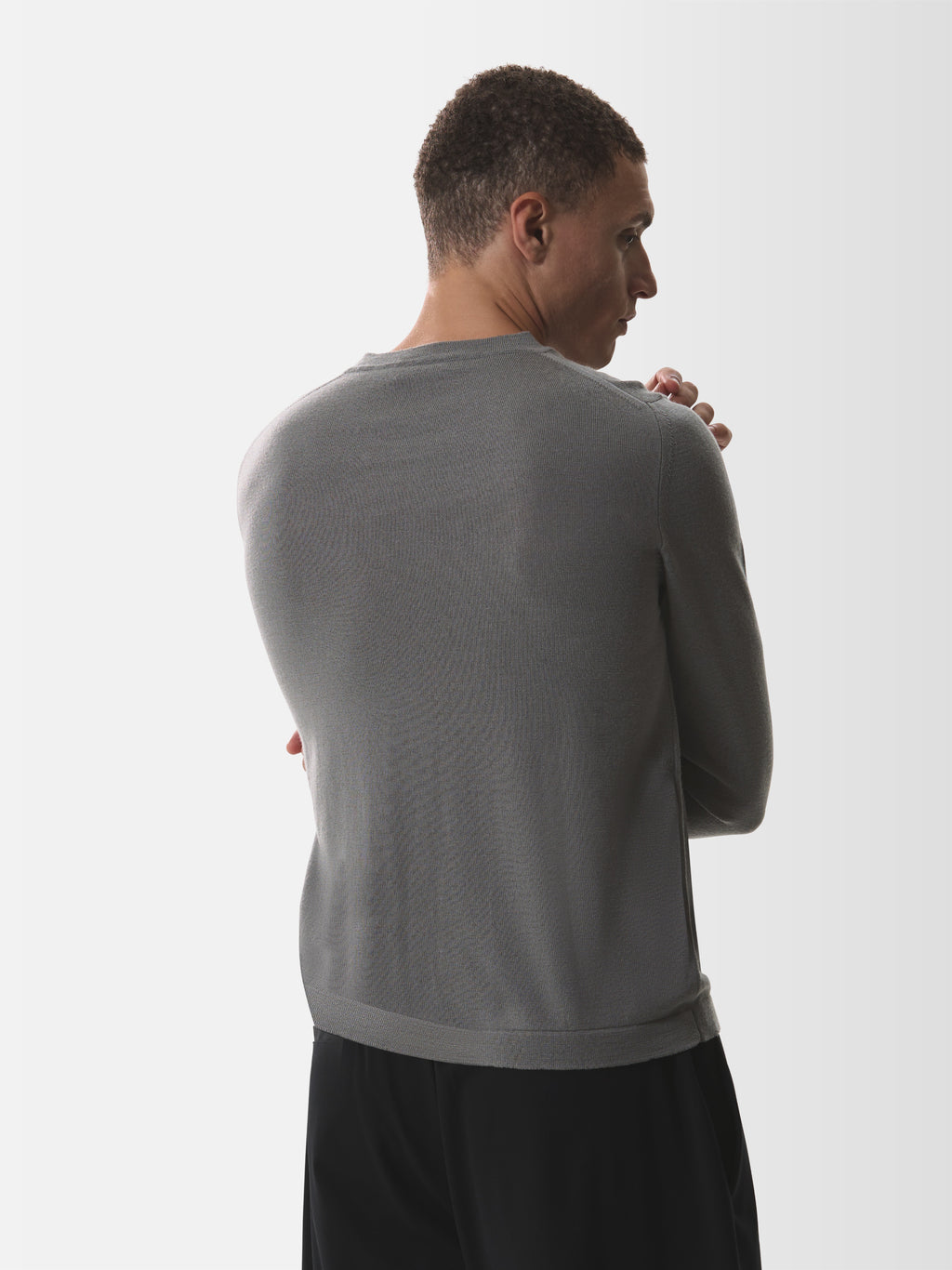 Cashwool Extrafine Merino Crew Neck | Dark Grey