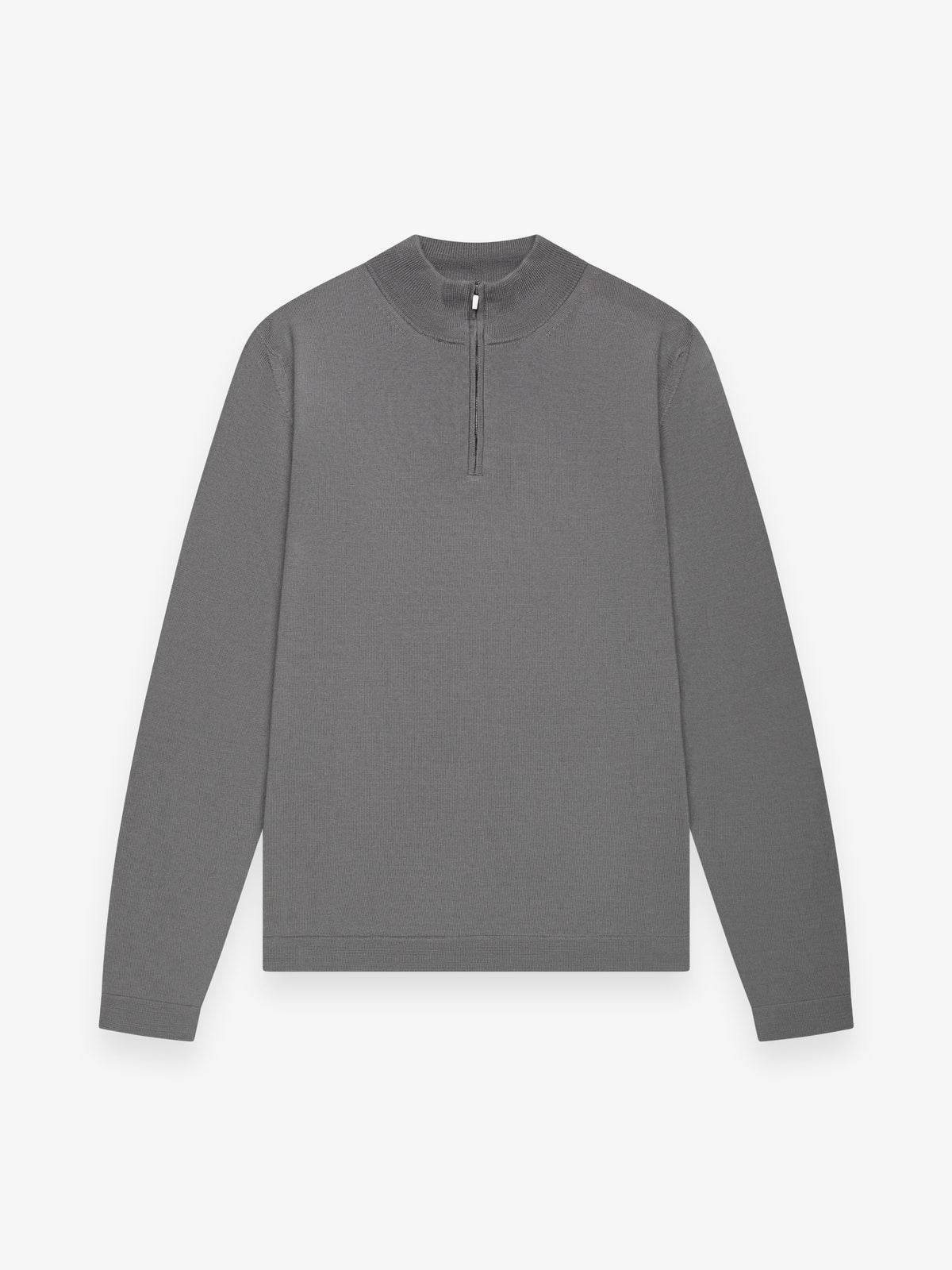 Cashwool Extrafine Merino Quarter Zip | Dark Grey